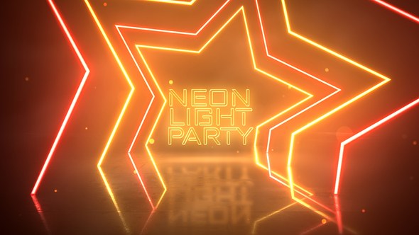 Videohive Neon Light Party Opener Titles template preview