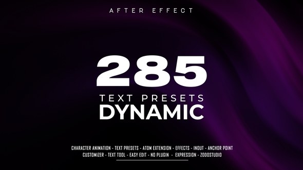 Dynamic Text Presets Pack Elements template preview