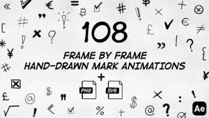 Videohive 108 Frame By Frame Animated Marks Pack Elements template preview