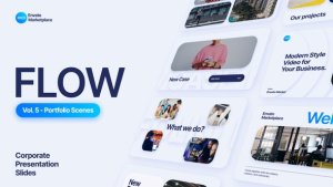 Videohive Flow - Portfolio Scenes Pack Titles template preview