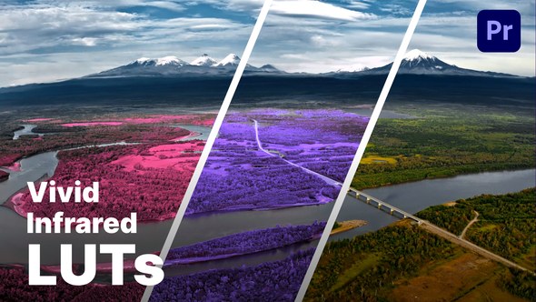 Aerochrome Infrared LUTs Premiere Pro template preview