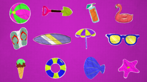 Videohive Paper Cut Summer Elements Broadcast-packages template preview