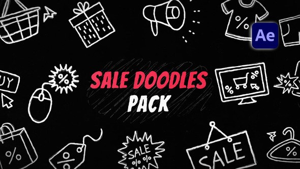 Videohive Sale Doodles Pack Product Promo template preview