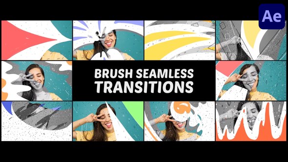 Videohive Abstract Brush Seamless Transitions for After Effects Elements template preview