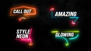 Videohive Neon Text Animation Callout Titles template preview
