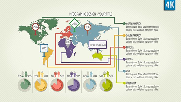 Retro Infographic Kit Video Displays template preview