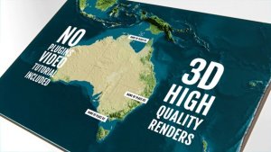 Videohive 3D Physical Map - Australia and Oceania Elements template preview