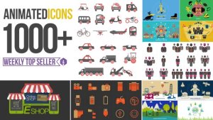 Animated Icons 1000+ Video Displays template preview