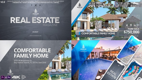 Real Estate Magazine / Broadcast ID v2.3 Video Displays template preview