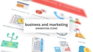 Business and Marketing - Animation Icons Video Displays template preview