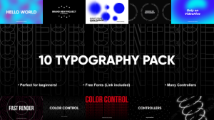 Videohive 10 Awesome Typography Pack | After Effects Titles template preview