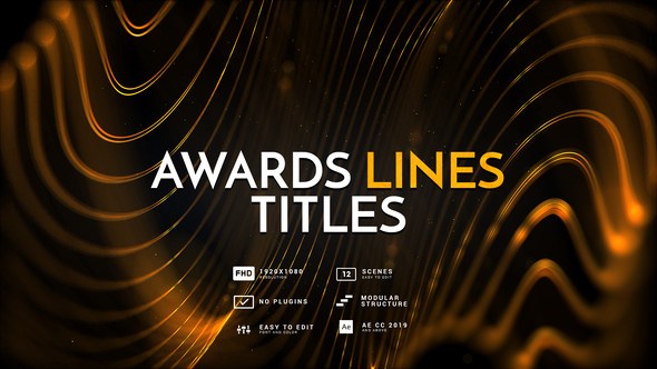 Videohive Awards Lines Titles Titles template preview