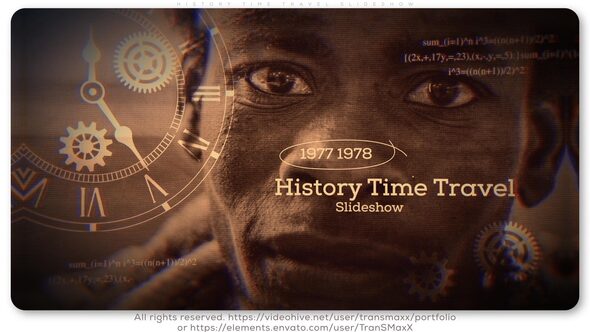 Videohive History Time Travel Slideshow Openers template preview