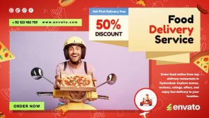 Videohive Food Delivery Services Slideshow Video Displays template preview
