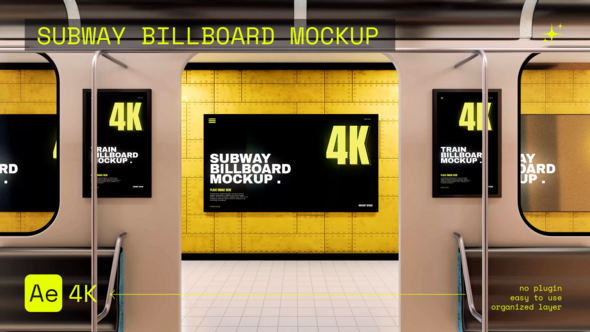 Videohive Subway Billboard Mockup 57355717 Broadcast-packages template preview