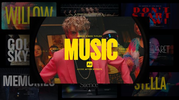 Videohive Music Video Title Templates For After Effects Titles template preview
