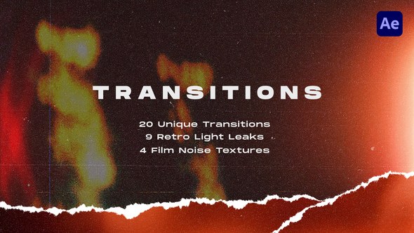 Videohive Torn Paper Transitions Pack Broadcast-packages template preview