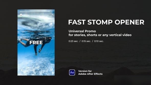 Videohive Fast Stomp Opener - Vertical for Stories Openers template preview