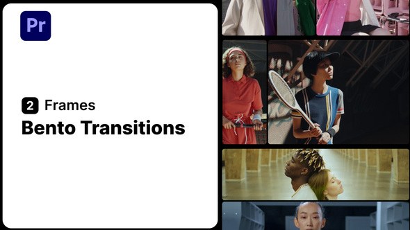 Bento Transitions 2 Frames for Premiere Pro Premiere Pro template preview