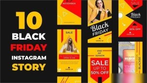 Videohive Black Friday Instagram Stories Openers template preview
