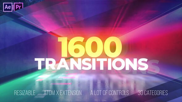 Transitions Video Displays template preview