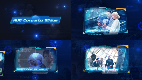 HUD Corporate Slides Video Displays template preview