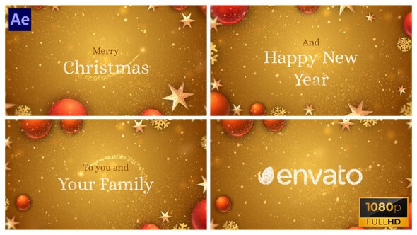 Videohive Christmas & New Year Wishes Titles | Greetings Titles template preview