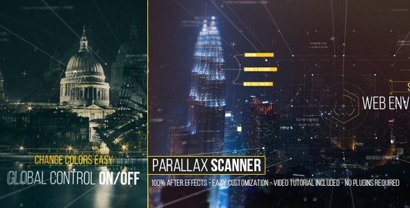 Videohive Parallax Scanner Video Displays template preview