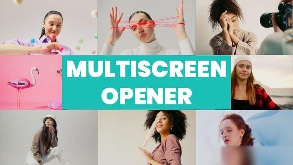 Videohive Rhythmic Multiscreen Dynamic Opener & Split Screen Slideshow Openers template preview