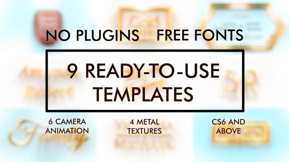 Videohive 9 White Gold Openers Openers template preview