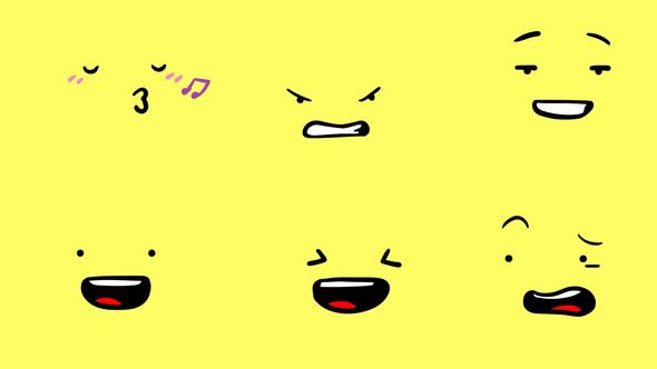 Videohive Cartoon Animated Face Pack 01 Elements template preview