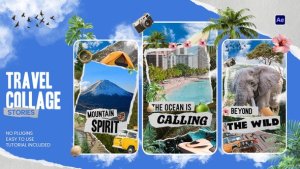Videohive Travel Collage Stories 59843848 Elements template preview