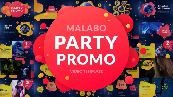 Malabo / Party Promo Video Displays template preview