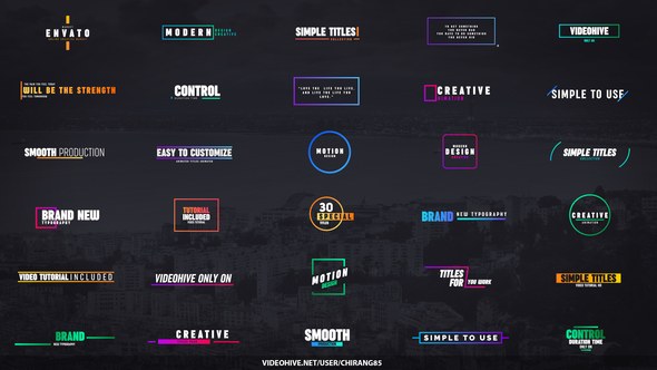 Videohive Colorful Modern Titles Titles template preview
