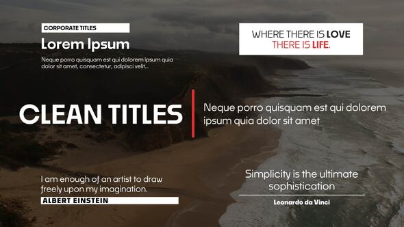 Videohive Clean Titles 52228935 Titles template preview