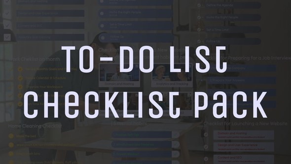 Videohive Modern Checklist Pack Titles template preview
