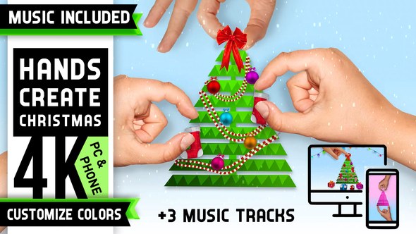 Videohive Minimal Christmas Tree Logo Logo Stings template preview
