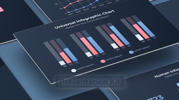 Videohive Stylish Infographics Dark Infographics template preview