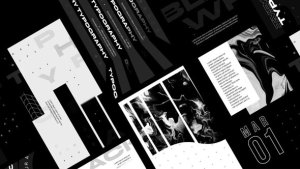 Videohive Typography black white stories Product Promo template preview