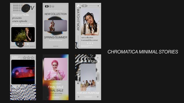 Videohive Chromatica - Minimal Fashion Stories Video Displays template preview