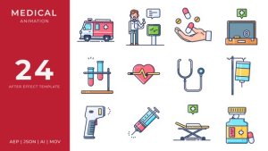 Videohive Medical Animated Icons | After Effects Elements template preview