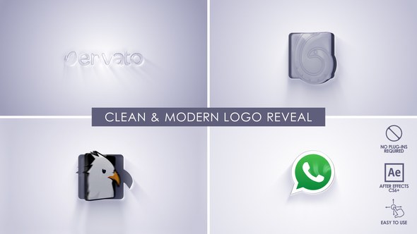 Videohive Clean & Modern Logo Reveal Logo Stings template preview