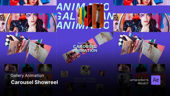 Videohive Gallery Animation - Carousel Showreel After Effects Template Openers template preview