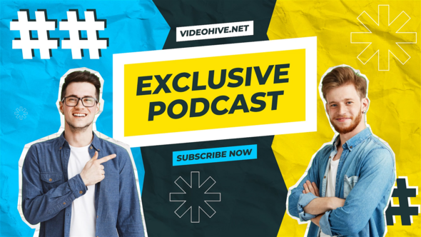 Videohive YouTube Podcast Intro 54469422 Elements template preview