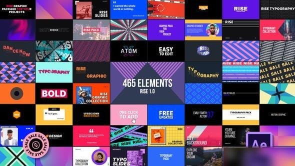 Videohive Graphics Pack | Rise Elements template preview