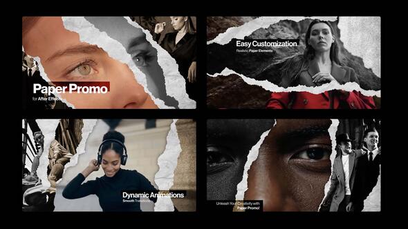 Videohive Torn Paper Promos Video Template Elements template preview
