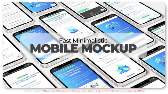 Videohive Fast Minimalistic Mobile Mockup Product Promo template preview