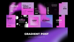 Videohive Typography gradient post instagram Product Promo template preview