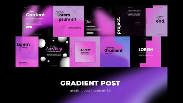 Videohive Typography gradient post instagram Product Promo template preview