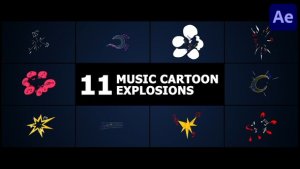 Videohive Music Cartoon Explosions | After Effects Elements template preview